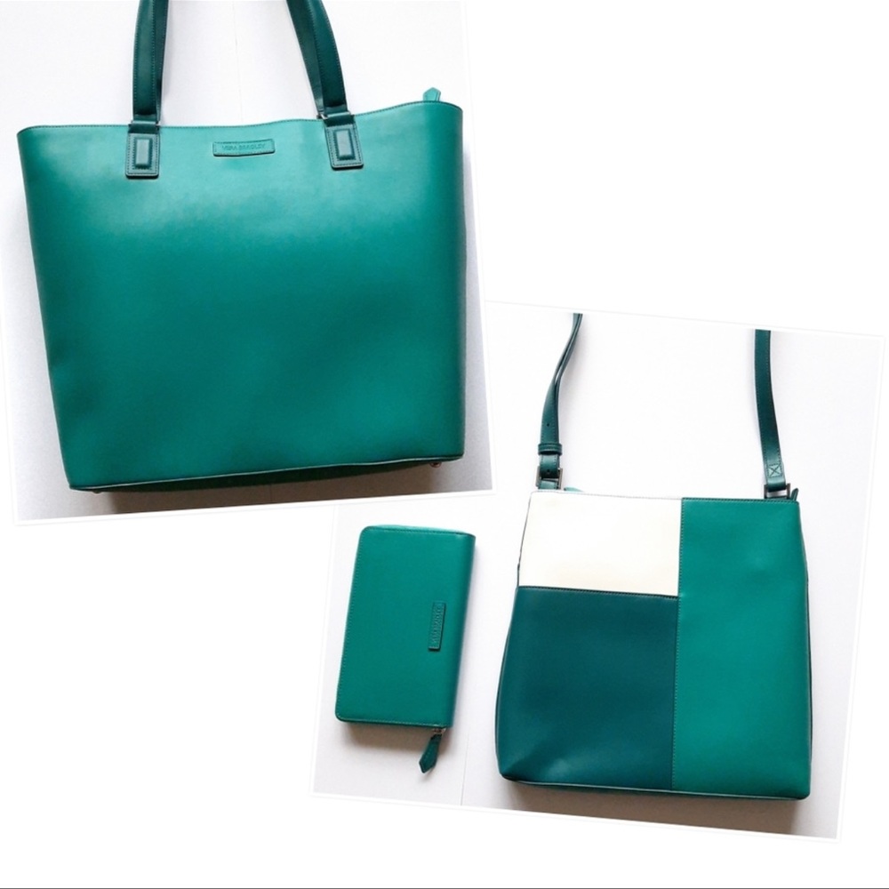 Vera Bradley 3pc Composition Tote Crossbody Wallet